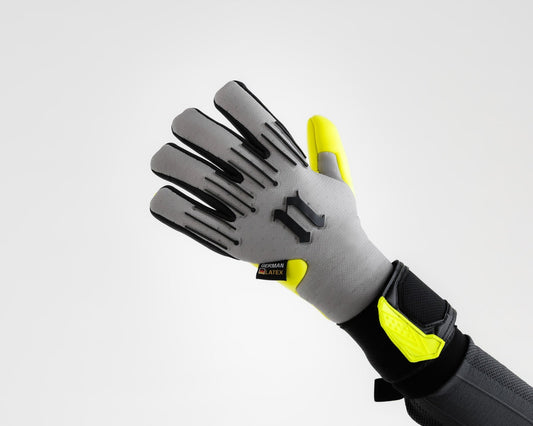 Grey Bolt Elite goalkeeper gloves
