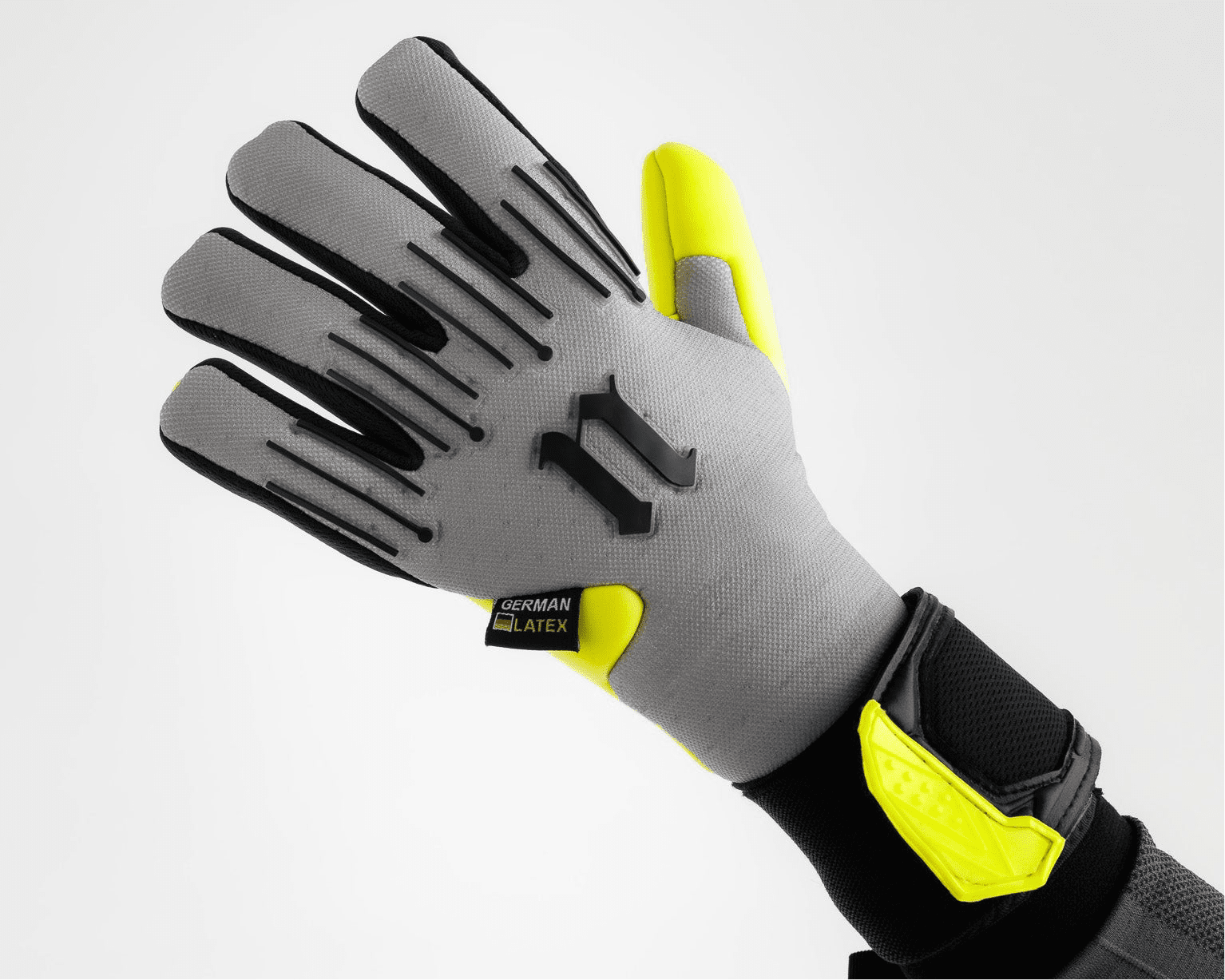 Grey Bolt Elite goalkeeper gloves